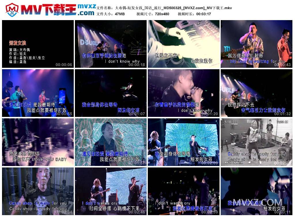 大布偶-短发女孩_国语_流行_MD500325